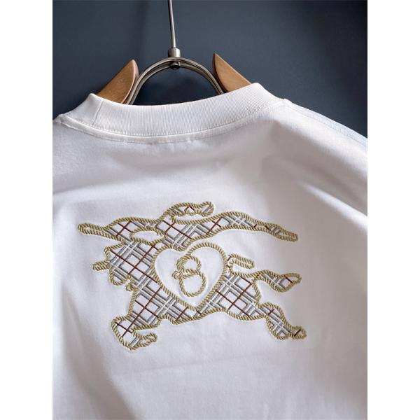 高級感漂う 2025秋冬 ブラック エレガント刺繍 長袖Tシャツ バーバリー コピー BURBERRY