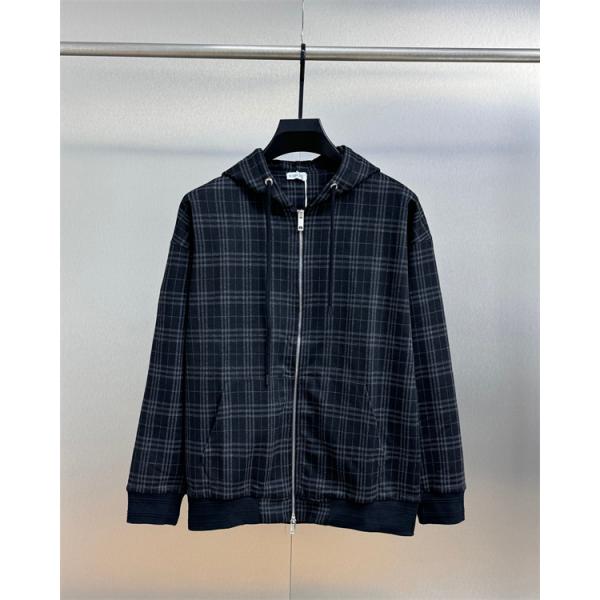 人気爆発！2025秋冬必須 ベージュ＆ブラック チェックジップパーカー バーバリー コピー BURBERRY