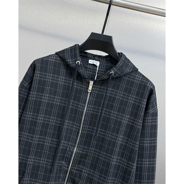 人気爆発！2025秋冬必須 ベージュ＆ブラック チェックジップパーカー バーバリー コピー BURBERRY