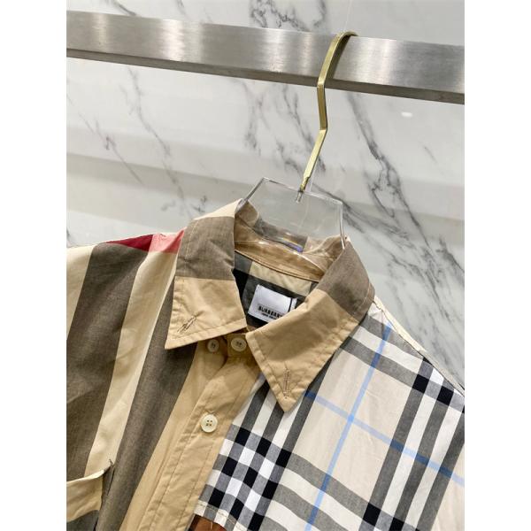 先行注目！2025秋冬必須アイテム ベージュ＆ブルー シャツ バーバリー コピー BURBERRY