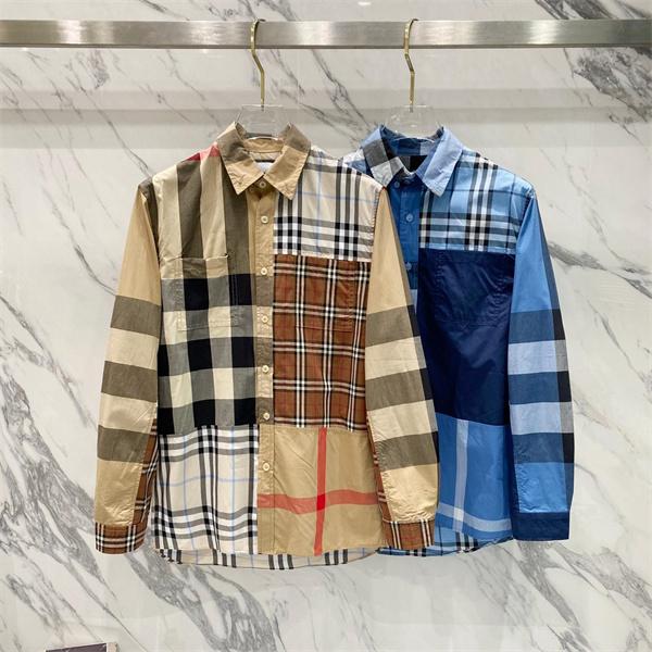 先行注目！2025秋冬必須アイテム ベージュ＆ブルー シャツ バーバリー コピー BURBERRY