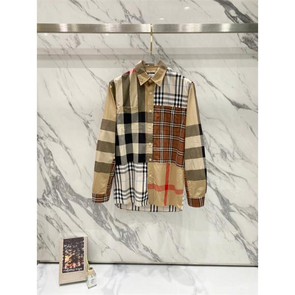先行注目！2025秋冬必須アイテム ベージュ＆ブルー シャツ バーバリー コピー BURBERRY