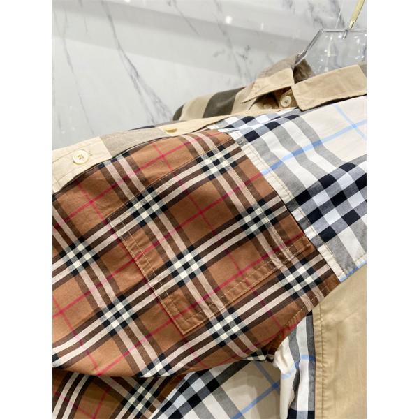 先行注目！2025秋冬必須アイテム ベージュ＆ブルー シャツ バーバリー コピー BURBERRY