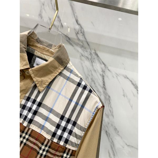 先行注目！2025秋冬必須アイテム ベージュ＆ブルー シャツ バーバリー コピー BURBERRY