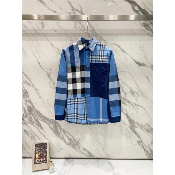 先行注目！2025秋冬必須アイテム ベージュ＆ブルー シャツ バーバリー コピー BURBERRY