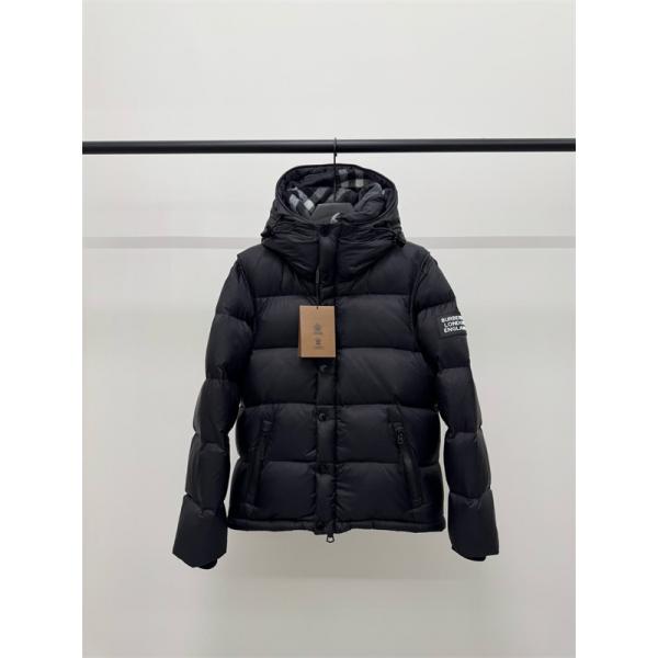 バーバリー コピー BURBERRY 本格派注目！2025秋冬防風対策 ブラック ダウンジャケット