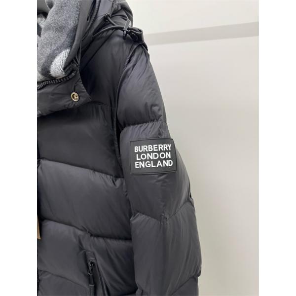 バーバリー コピー BURBERRY 本格派注目！2025秋冬防風対策 ブラック ダウンジャケット