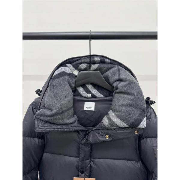 バーバリー コピー BURBERRY 本格派注目！2025秋冬防風対策 ブラック ダウンジャケット