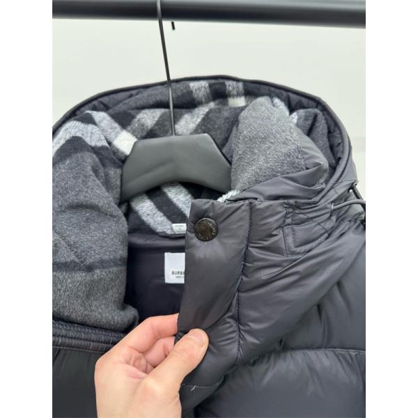 バーバリー コピー BURBERRY 本格派注目！2025秋冬防風対策 ブラック ダウンジャケット
