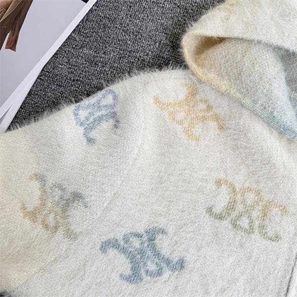 注目！2025秋冬肌触り良好 ブラック ふわふわ ニットパーカー CELINE セリーヌ コピー