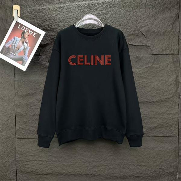 魅力！2025秋冬温かさ重視 ブラック ミニマルロゴ スウェット CELINE セリーヌ コピー