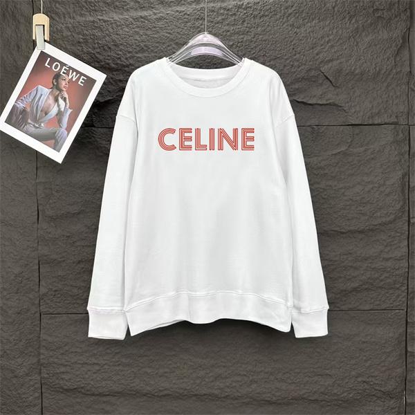 魅力！2025秋冬温かさ重視 ブラック ミニマルロゴ スウェット CELINE セリーヌ コピー