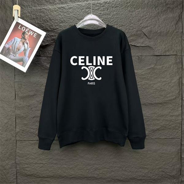 CELINE セリーヌ コピー 魅力急上昇！2025秋冬冬支度 ブラック アイコニック スウェット