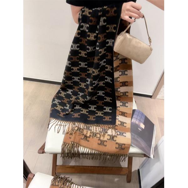 トレンド急浮上！2025秋冬 ブラウン系 マフラー CELINE セリーヌ コピー