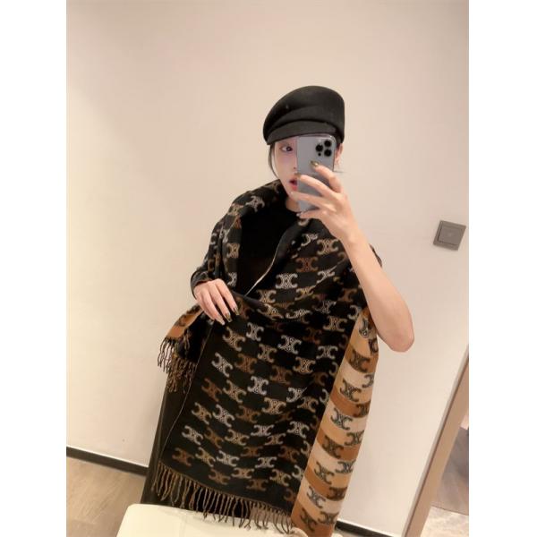 トレンド急浮上！2025秋冬 ブラウン系 マフラー CELINE セリーヌ コピー