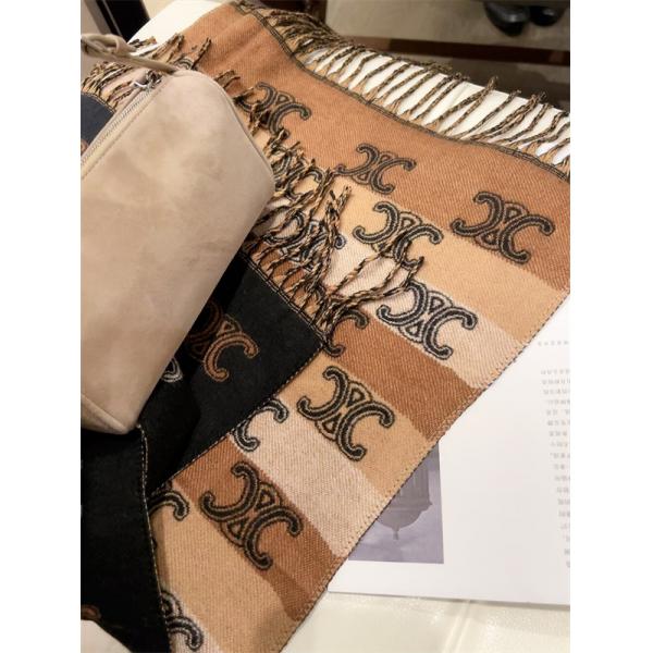 トレンド急浮上！2025秋冬 ブラウン系 マフラー CELINE セリーヌ コピー