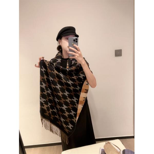 トレンド急浮上！2025秋冬 ブラウン系 マフラー CELINE セリーヌ コピー