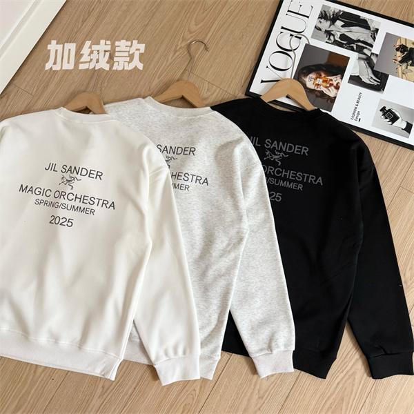 心地良さ満点！2025秋冬保温 JIL SANDER ジルサンダー コピー ホワイト＆グレー＆ブラック スウェット