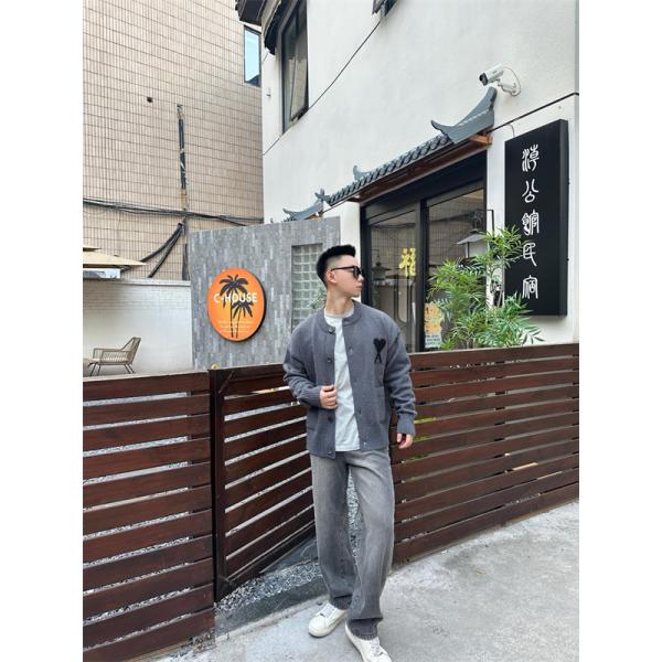 AMI PARIS アミ パリス コピー 2025秋冬必須 クリーム プレミアム 柔軟 ニットカーディガン