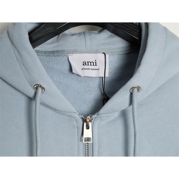 AMI PARIS アミ パリス コピー 2025秋冬定番 ブラック 当店イチオシ 快適 ジップパーカー