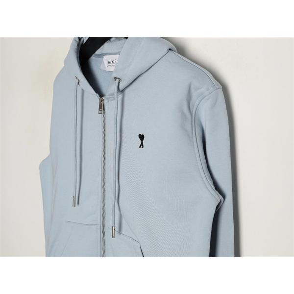 AMI PARIS アミ パリス コピー 2025秋冬定番 ブラック 当店イチオシ 快適 ジップパーカー