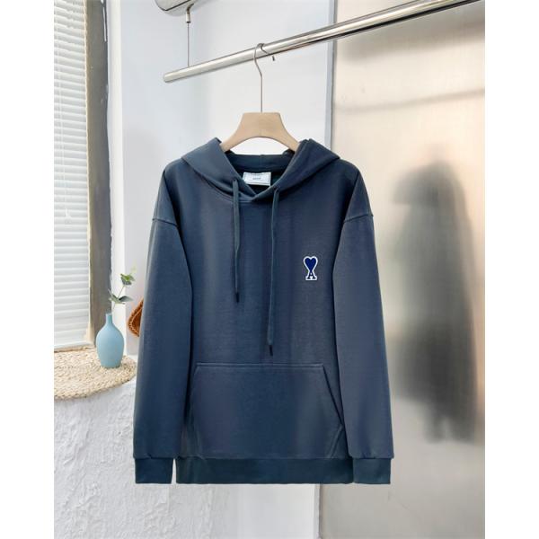 2025秋冬防寒 アイスブルー 人気ワード 軽量 パーカ AMI PARIS アミ パリス コピー