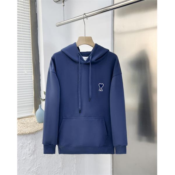 2025秋冬防寒 アイスブルー 人気ワード 軽量 パーカ AMI PARIS アミ パリス コピー