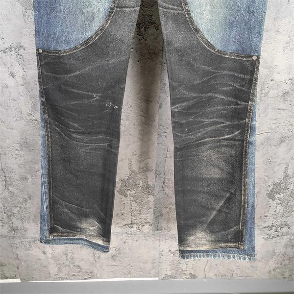 Acne Studios 激安 2010シリーズ 3Dプリント デニムパンツ ヴィンテージ加工 アート柄 メンズ ストレートジーンズ