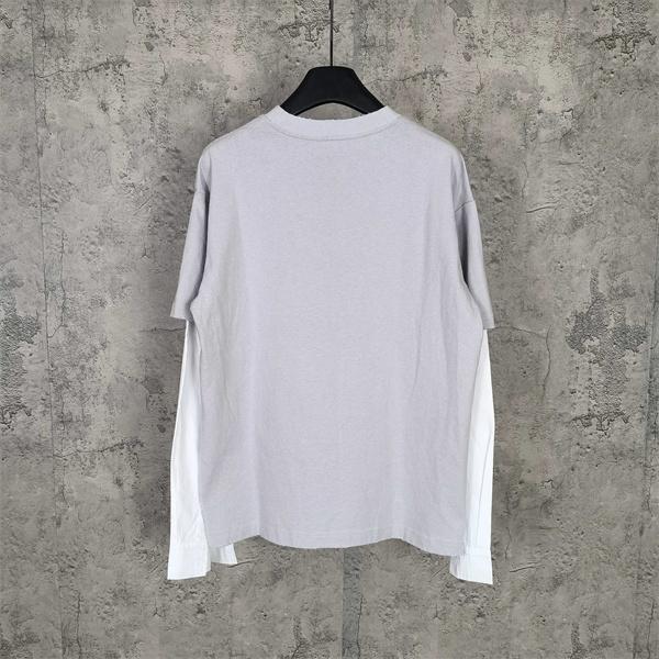 Acne Studios 激安 金糸刺繍 ロゴ入り フェイクレイヤード 長袖カットソー ユニセックス トップス