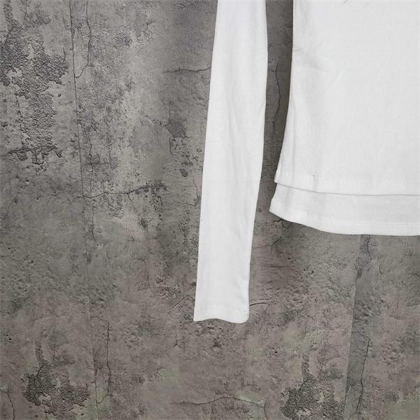 Acne Studios 激安 金糸刺繍 ロゴ入り ニットタンク重ね着風 ロンT レディース トップス