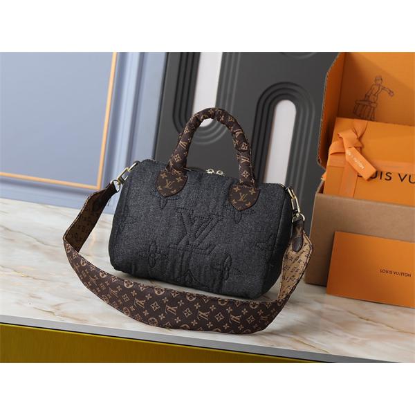 LOUIS VUITTON ルイヴィトン コピー 魅力人気 2025新作 ダークグレー デニム調 ボストンバッグ