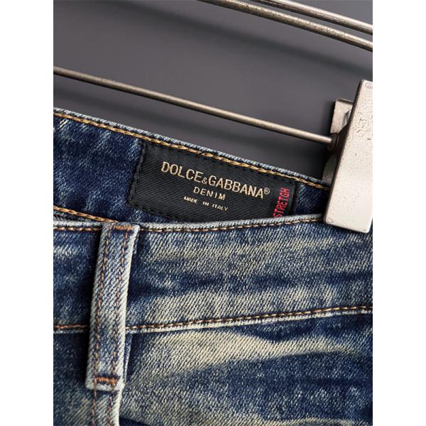 DOLCE&GABBANA 激安 ヴィンテージウォッシュ デニム メンズ ジーンズ ストレッチ スリムフィット 大人カジュアル 高級感モデル