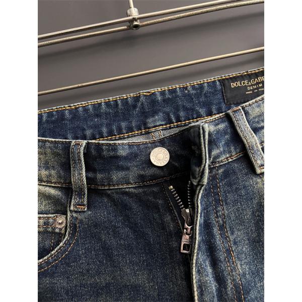 DOLCE&GABBANA 激安 ヴィンテージウォッシュ デニム メンズ ジーンズ ストレッチ スリムフィット 大人カジュアル 高級感モデル