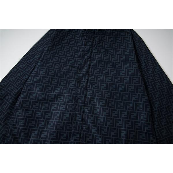 防寒対策 FF総柄 ネイビー ジャケット 2025秋冬新登場 FENDI フェンディ コピー