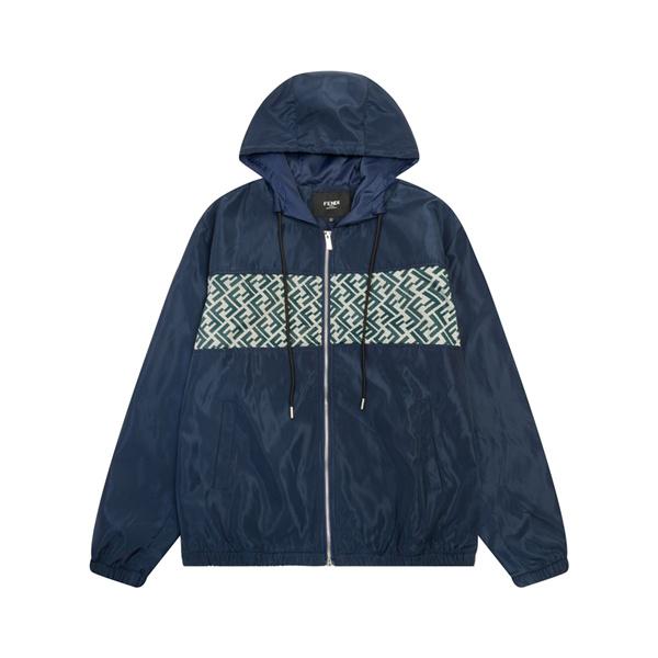 2025秋冬必須 ネイビー切替 ロゴ ジャケット 数量限定 FENDI フェンディ コピー