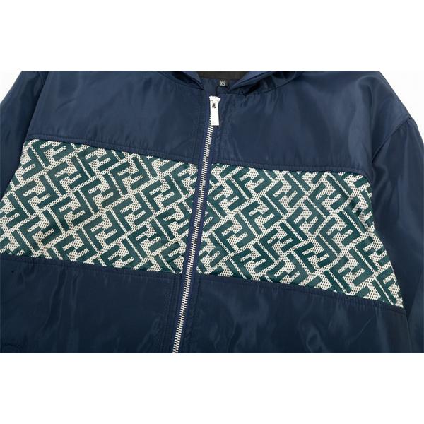 2025秋冬必須 ネイビー切替 ロゴ ジャケット 数量限定 FENDI フェンディ コピー