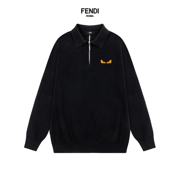 FENDI フェンディ コピー 温かさ重視 モンスターアイ ハーフジップ ニット 注目