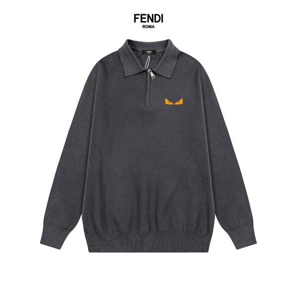 FENDI フェンディ コピー 温かさ重視 モンスターアイ ハーフジップ ニット 注目