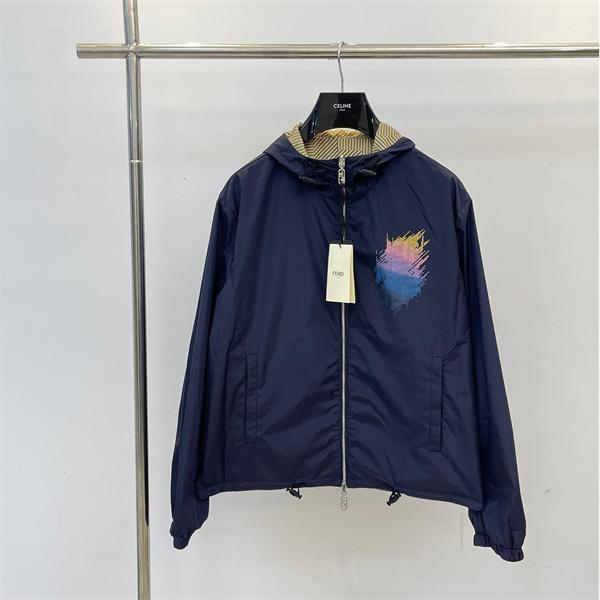 2025秋冬最旬・軽量防風 カラーブラッシュ ナイロン FENDI フェンディ コピー ジャケット 話題