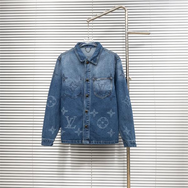 LOUIS VUITTON ルイヴィトン コピー 2025秋冬 デザイン映え モード系 ブルー デニムジャケット 今季イチオシ