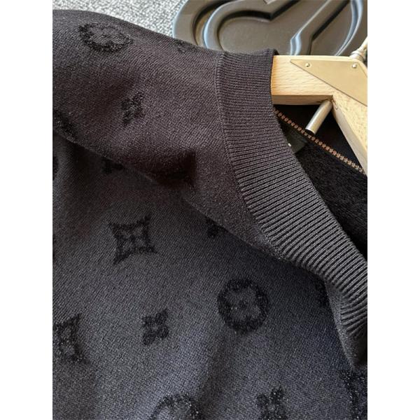 2025秋冬 保温性抜群 シックな風合い ブラック ニットトップス LOUIS VUITTON ルイヴィトン コピー 