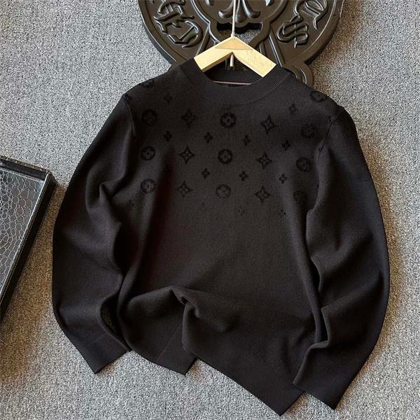2025秋冬 保温性抜群 シックな風合い ブラック ニットトップス LOUIS VUITTON ルイヴィトン コピー 