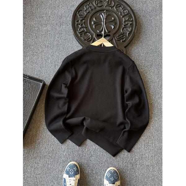 2025秋冬 保温性抜群 シックな風合い ブラック ニットトップス LOUIS VUITTON ルイヴィトン コピー 