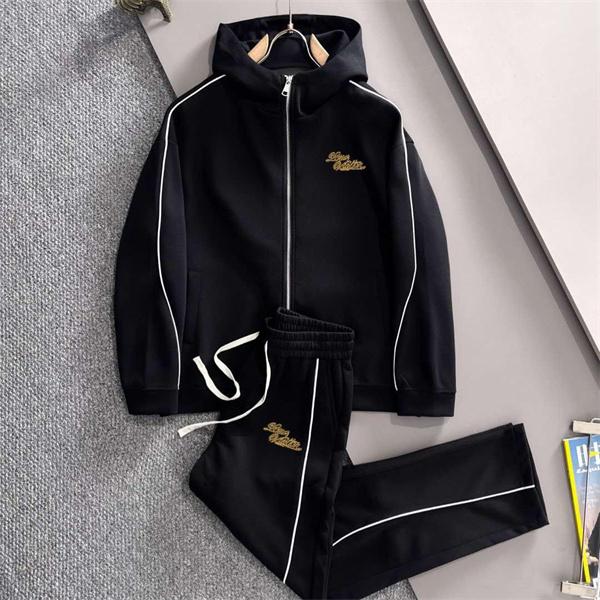 2025秋冬 暖か仕様 軽量シルエット ブラック LOUIS VUITTON ルイヴィトン コピー セットアップ 今季トレンド