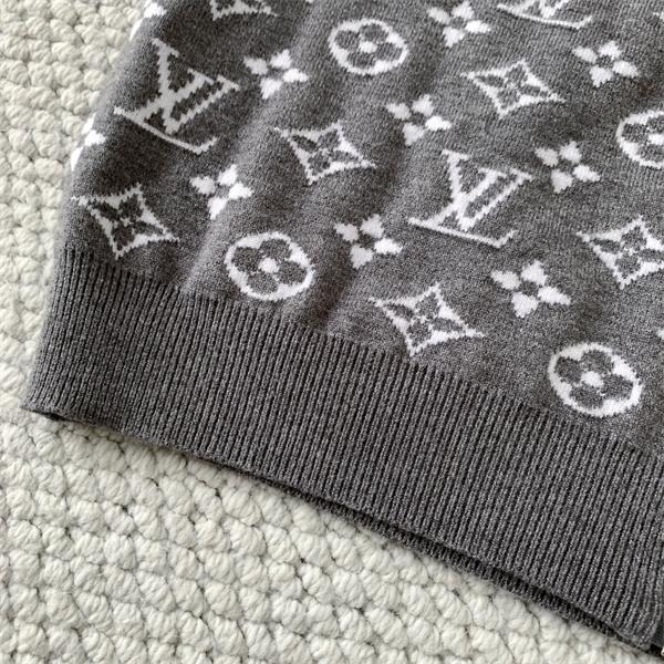 2025秋冬 快適ニット シンプル映え グレー ジップパーカー LOUIS VUITTON ルイヴィトン スーパーコピー 