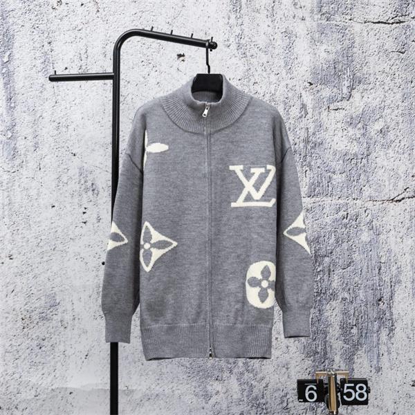 2025秋冬注目 グレー 洗練 シック ニットブルゾン LOUIS VUITTON ルイヴィトン スーパーコピー