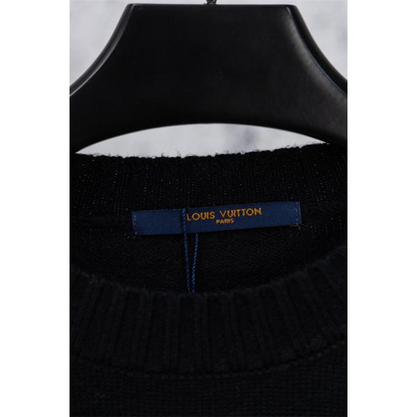 LOUIS VUITTON ルイヴィトン コピー 2025秋冬話題 ブラック モード 個性派 クルーネックニット
