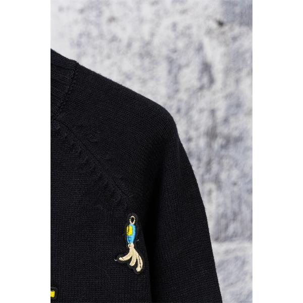 LOUIS VUITTON ルイヴィトン コピー 2025秋冬話題 ブラック モード 個性派 クルーネックニット