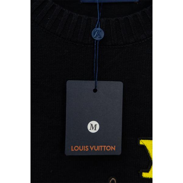 LOUIS VUITTON ルイヴィトン コピー 2025秋冬話題 ブラック モード 個性派 クルーネックニット