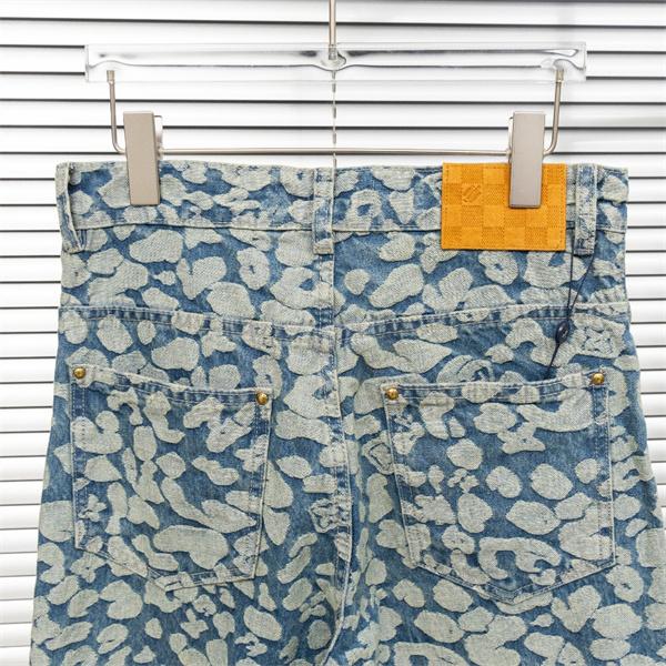 2025秋冬推し ブルー アート風 柔和 ワイド LOUIS VUITTON ルイヴィトン スーパーコピー デニムパンツ